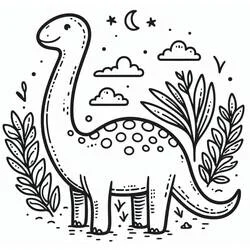 Diplodocus - Coloriages gratuits à imprimer