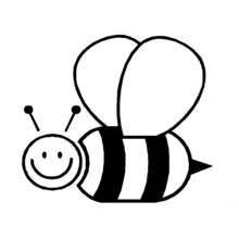 Coloriage Abeille au grand sourire