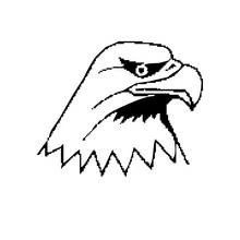 Coloriage Aigle vu de profil avec bec crochu