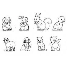 Coloriage Animaux de ferme et petites créatures mignonnes