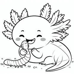 Axolotl - Coloriages gratuits à imprimer