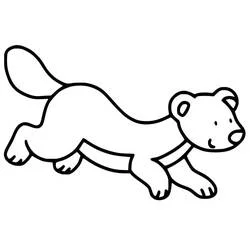 Coloriage Belette en pleine course