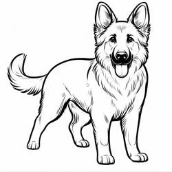 Berger Allemand - Coloriages gratuits à imprimer