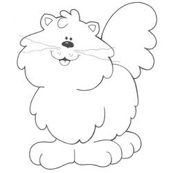 Coloriage Chaton tout rond et souriant