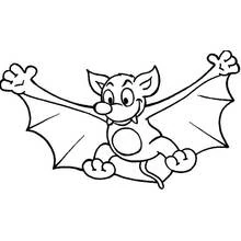 Coloriage Chauve-souris aux ailes déployées