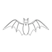 Coloriage Chauve-souris aux ailes déployées