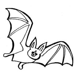 Coloriage Chauve-souris volant ailes déployées