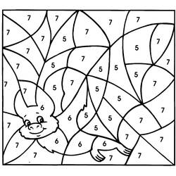 Coloriage Chauve-souris à colorier par numéros