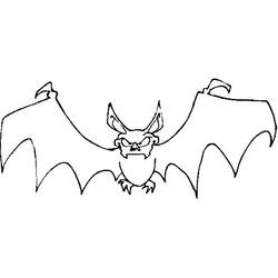 Coloriage Chauve-souris aux ailes déployées