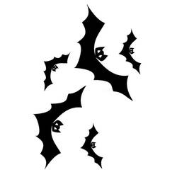 Coloriage Chauve-souris volant en groupe