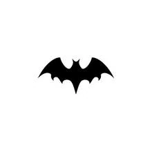 Coloriage Chauve-souris silhouette aux ailes déployées