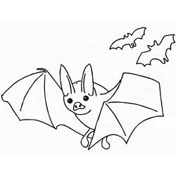 Coloriage Trois chauves-souris en vol