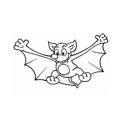 Coloriage Chauve-souris les bras levés en célébration