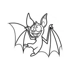 Coloriage Chauve-souris joyeuse avec ailes déployées