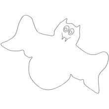Coloriage Chauve-souris aux ailes fantomatiques déployées