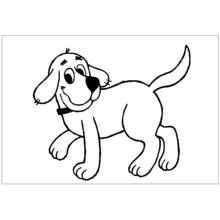 Coloriage Chien Clifford en train de marcher