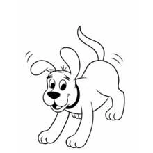 Coloriage Chien joueur dans une pose amusante