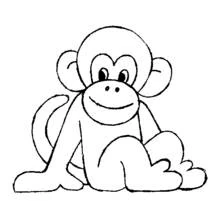 Chimpanzé - Coloriages gratuits à imprimer