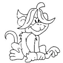 Coloriage Chimpanzé assis avec un grand sourire
