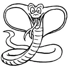 Coloriage Cobra au capuchon déployé