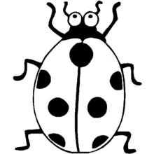 Coloriage Coccinelle aux gros yeux et grosses taches
