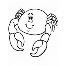 Coloriage Crabe au grand sourire