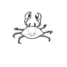 Coloriage Crabe aux pinces levées