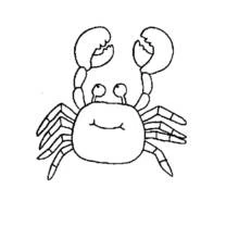Coloriage Crabe aux grosses pinces levées