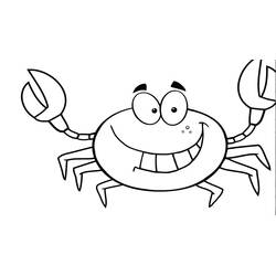 Coloriage Crabe au grand sourire