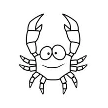 Coloriage Crabe aux grandes pinces levées