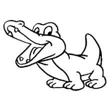 Coloriage Crocodile à la gueule grande ouverte