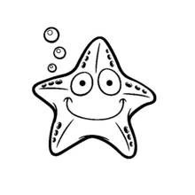 Étoile de mer - Coloriages gratuits à imprimer