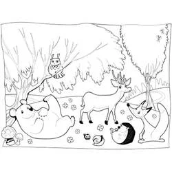 Forêt Animaux - Coloriages gratuits à imprimer