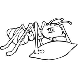 Coloriage Fourmi debout sur une feuille Coloriage Fourmi debout sur une feuille