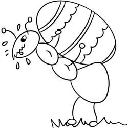 Coloriage Fourmi portant une lourde charge Coloriage Fourmi portant une lourde charge