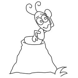 Coloriage Fourmi debout au sommet d'une butte Coloriage Fourmi debout au sommet d'une butte
