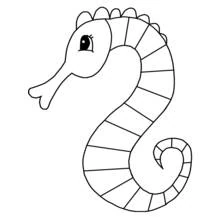 Hippocampe - Coloriages gratuits à imprimer