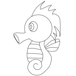 Coloriage Hippocampe à la queue enroulée