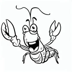 Coloriage Homard levant ses deux grosses pinces