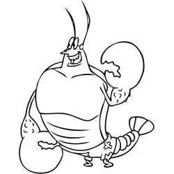 Coloriage Homard musclé aux grosses pinces