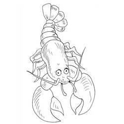 Coloriage Homard aux grandes pinces et yeux ronds