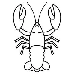 Coloriage Homard vu de dessus