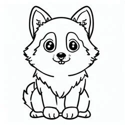 Husky - Coloriages gratuits à imprimer
