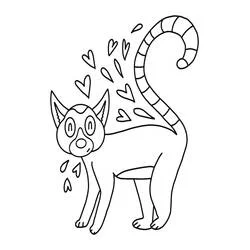Lémurien - Coloriages gratuits à imprimer