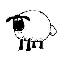 Coloriage Mouton avec une laine bien touffue