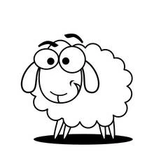 Coloriage Mouton aux grands yeux rigolos