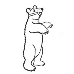 Coloriage Ours debout les bras croisés