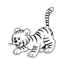 Coloriage Panthère bébé qui joue