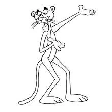 Coloriage Panthère dans une pose de danse amusante