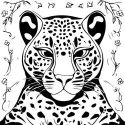 Coloriage Panthère face aux markings tachetés